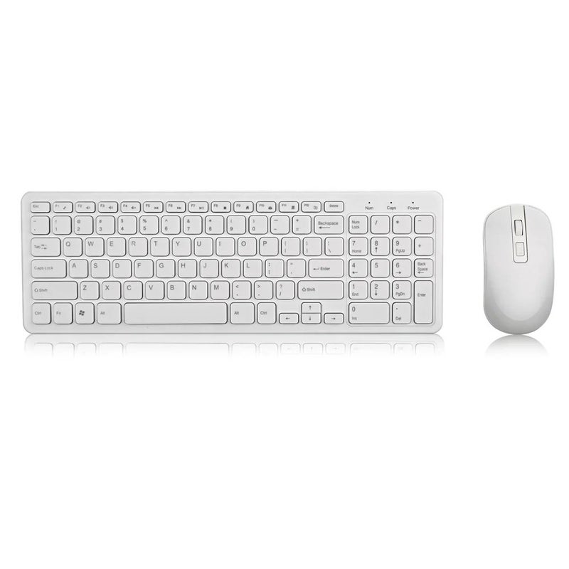 Bluejw Neutral Wireless Chocolate Keyboard and Mouse Set - 2.4G Gaming Keyboard Combo for Laptop, PC - Image 1